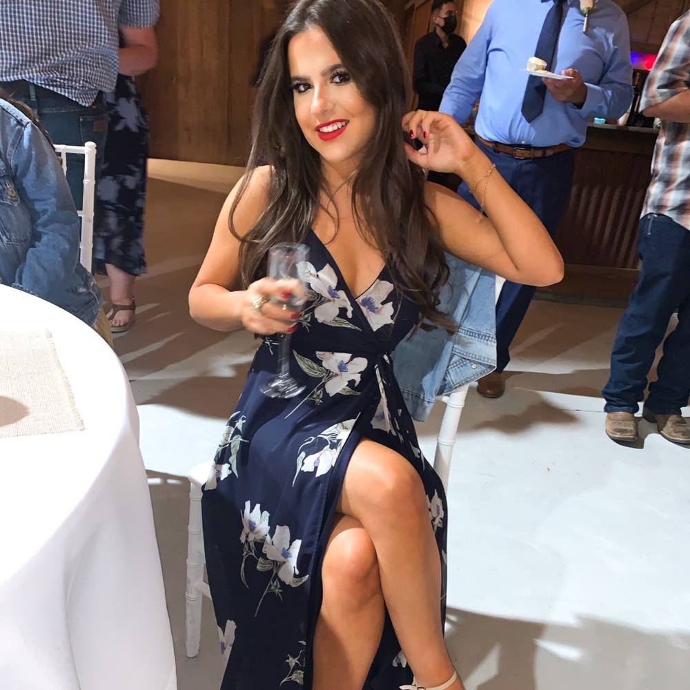 Navy floral lulus dress